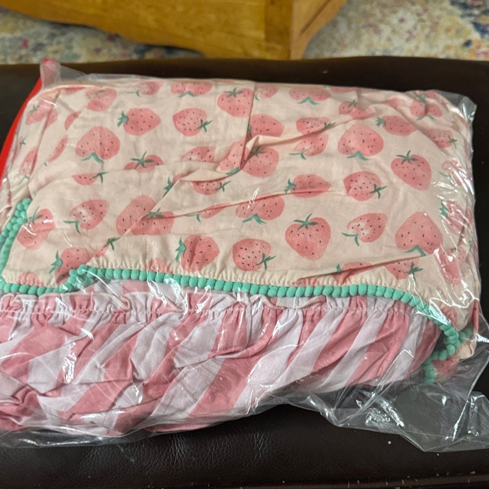 Matilda Jane Strawberry print shower curtain